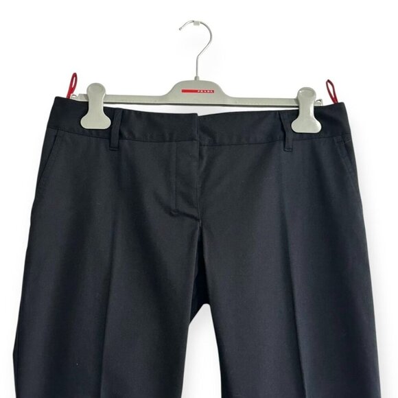 Prada Vintage Dark Blue Cotton Trousers Pants 2000s Era Size 46 IT Made in Italy - Picture 10 of 15